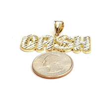 Load image into Gallery viewer, New 10k yellow Gold CASH dollar sign Pendant charm diamond cut fine jewelry 5.9g