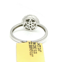 Load image into Gallery viewer, 0.28Ct Natural brown and white Diamond 14k White Gold women Ring 9.75mm Size 6.5