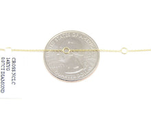 Load image into Gallery viewer, 14k yellow Gold 0.07Ct Round Diamond cross necklace pendant 18" adjustable chain