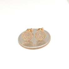 Load image into Gallery viewer, 14k Rose Gold 0.18Ct Round Diamond stud Earrings for women Push Back Fastening