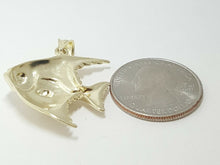 Load image into Gallery viewer, 10k yellow Gold fish Pisces zodiac Pendant charm fine gift jewelry unisex 4.7g