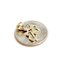 Load image into Gallery viewer, 14k yellow gold Tiny cloud lightning bolt pendant charm gift fine jewelry 0.8g