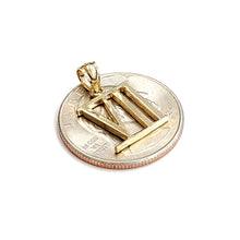 Load image into Gallery viewer, New 14KT Yellow Gold Solid Roman number 7 Pendant charm gift Fine Jewelry 1.6g