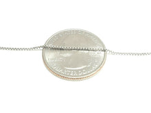 Load image into Gallery viewer, New 14K white Gold 0.80mm Square Box Chain Necklace fine gift jewelry 1.9g 18"