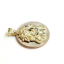 Load image into Gallery viewer, 10k yellow gold Jesus face head pendant charm fine religious jewelry unisex 2.5g