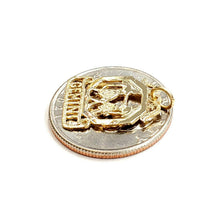Load image into Gallery viewer, New 14k yellow Gold Gemini zodiac sign astrology Pendant charm fine jewelry 1.3g