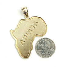 Load image into Gallery viewer, New 10k yellow gold Africa continent outline map pendant charm fine jewelry 11g