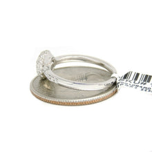 Load image into Gallery viewer, 0.48ct Genuine diamond 14k White Gold Women round ball Ring fine gift Size 6.5
