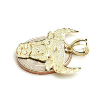 Load image into Gallery viewer, 10k yellow solid Gold Taurus bull zodiac Pendant charm fine gift jewelry 2.9g