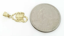 Load image into Gallery viewer, 14k yellow gold small scorpion full body pendant charm fine gift jewelry 0.7g