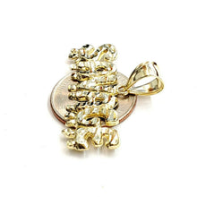 Load image into Gallery viewer, New 10k yellow Gold Savage Pendant charm diamond cut fine gift jewelry 3.3g