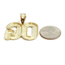 Load image into Gallery viewer, 10k yellow Gold OG original gangster word Pendant diamond cut fine jewelry 6.7g