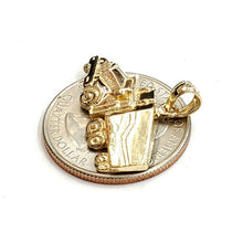 Load image into Gallery viewer, New 14k yellow Gold truck car trucking Pendant charm gift fine jewelry 3.3g