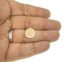 Load image into Gallery viewer, 14k rose Gold 0.09ct Diamond name tag ID women necklace 18" adjustable chain