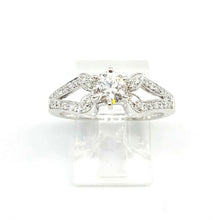 Load image into Gallery viewer, Pre-owned 0.58Ct Natural Diamond 18k White Gold Engagement Ring 6.35mm Size 5.75