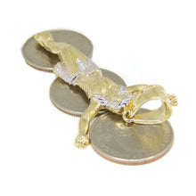 Load image into Gallery viewer, 10k two tone gold Jesus full body religious gift for him her pendant charm 4.6g