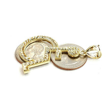 Load image into Gallery viewer, 10k yellow Gold handicap disability Pendant charm diamond cut fine jewelry 3.7g