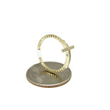 Load image into Gallery viewer, 14k yellow Gold 0.08ct diamond women cross ring jewelry gift for her 10mm Size 7