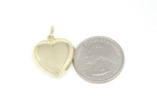 Load image into Gallery viewer, New 14k yellow Gold shiny 3D Heart pendant charm fine gift jewelry for women 3g