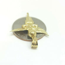 Load image into Gallery viewer, 14k yellow Gold full body angel Pendant charm wings gift fine jewelry 1.9g