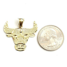Load image into Gallery viewer, 10k yellow solid Gold Taurus bull zodiac Pendant charm fine gift jewelry 2.9g