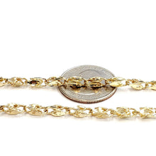 Load image into Gallery viewer, 10K real yellow gold 3.75mm Turkish chain Necklace gift fine jewelry 24" 21.3g
