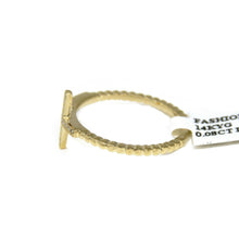 Load image into Gallery viewer, 14k yellow Gold 0.08ct diamond women cross ring jewelry gift for her 10mm Size 7