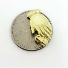 Load image into Gallery viewer, New 10k yellow gold praying hands pendant charm fine religious gift jewelry 2.3g