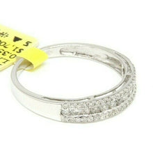 Load image into Gallery viewer, 0.35ct genuine diamond 14k White Gold Women wedding Ring band jewelry Size 7