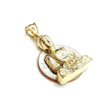 Load image into Gallery viewer, New 10k yellow gold buddha Buda Buddah pendant charm fine religious jewelry 4.6g