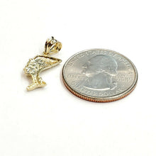 Load image into Gallery viewer, 10k yellow solid Gold tiny Egyptian queen Nefertiti head Pendant jewelry 0.9g