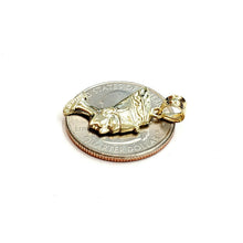 Load image into Gallery viewer, 10k yellow solid Gold Egyptian queen Nefertiti head Pendant fine jewelry 1.8g