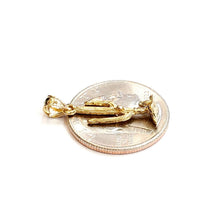 Load image into Gallery viewer, New 14k yellow solid Gold 3D saguaro cactus Pendant charm gift fine jewelry 1.4g