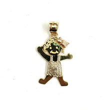 Load image into Gallery viewer, New 14k tri color gold baby girl Pendant charm gift fine jewelry unisex 1.7g