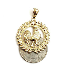 Load image into Gallery viewer, 14k yellow Gold rooster chicken bird Pendant charm diamond cut fine jewelry 3.8g