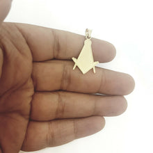 Load image into Gallery viewer, 10k yellow Gold Freemason Masonic Pendant charm fine gift religious jewelry 1.8g