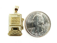Load image into Gallery viewer, 14k yellow Gold casino slot machin las vegas Pendant fine jewelry unisex 2.2g