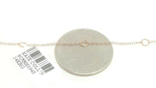 Load image into Gallery viewer, 14k rose Gold 0.09ct Diamond name tag ID women necklace 18" adjustable chain