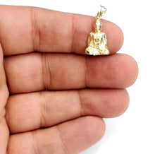 Load image into Gallery viewer, New 10k yellow gold tiny buddha Buda Buddah pendant fine religious jewelry 1.4g