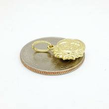 Load image into Gallery viewer, New 14k yellow gold 3D hollow sun moon eclipse pendant astronomy fine gift 1.3g