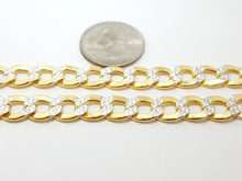 Load image into Gallery viewer, New 10K two-tone Gold 9.3mm hollow cuban Link Chain fine jewelry gift 26" 34.9g
