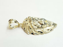 Load image into Gallery viewer, 10k yellow Gold lion head face leo zodiac Pendant charm fine gift jewelry 3.9g