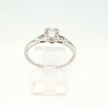 Load image into Gallery viewer, Pre-owned 0.34Ct Natural Diamond platinum Wedding Engagement Ring gift Size 7.25