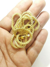 Load image into Gallery viewer, New 10K Yellow Gold 2.75mm Square link Chain Necklace fine jewelry 21.3g 28"