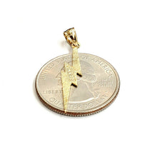 Load image into Gallery viewer, New 14k yellow gold lightning bolt pendant charm gift fine jewelry 0.6g