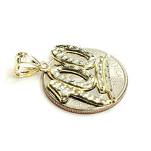 Load image into Gallery viewer, New 10K Solid Yellow Gold Diamond Cut One Hundred 100 Charm Pendant jewelry 2g