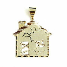 Load image into Gallery viewer, New 10k yellow gold trap house pendant charm diamond cut gift fine jewelry 9.9g
