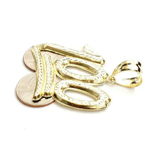 Load image into Gallery viewer, 10K Solid Yellow Gold Diamond Cut One Hundred 100 Charm Pendant jewelry 12.3g