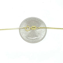 Load image into Gallery viewer, New 14K Yellow Gold 0.95mm Square Box Chain Necklace fine gift jewelry 3.2g 22"