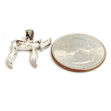 Load image into Gallery viewer, 14k white gold chai Hay Jewish kabbalah god pendant charm religious jewelry 2.4g